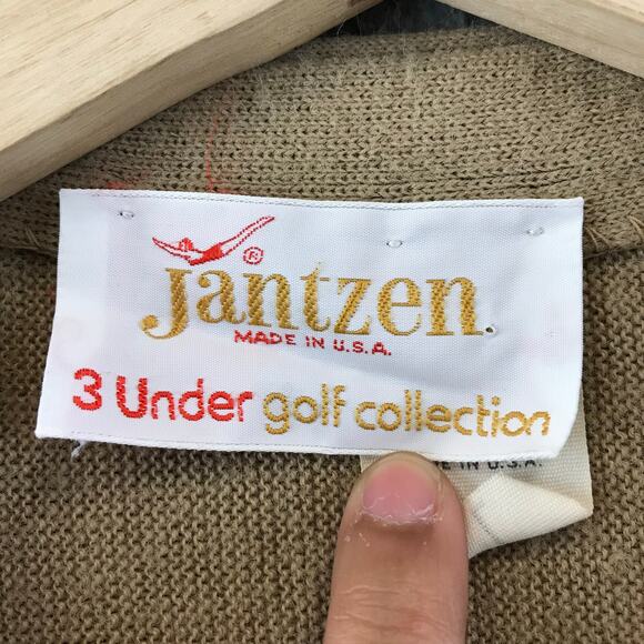 Vintage 80’s Jantzen Classic Cardigan Sweater Men’s Size Large Golf - Picture 3 of 8